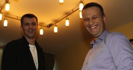 Михаил Прохоров и Алексей Навальный