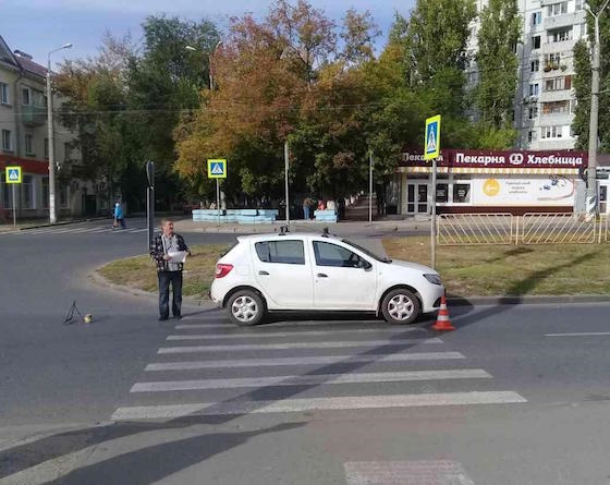 Место наезда на школьницу на ул. Матросова в Тольятти