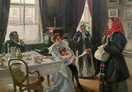 Картина "Две матери" В. Маковского 