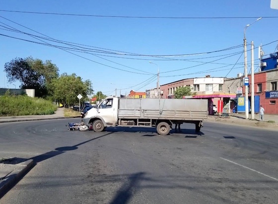 Водитель мотоцикла был госпитализирован