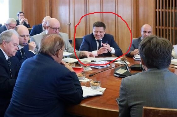 Алексей Гришин на заседании ректората. Фото: МГУ