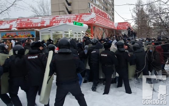 В Тольятти 23 января произошли столкновения с правоохранителями
