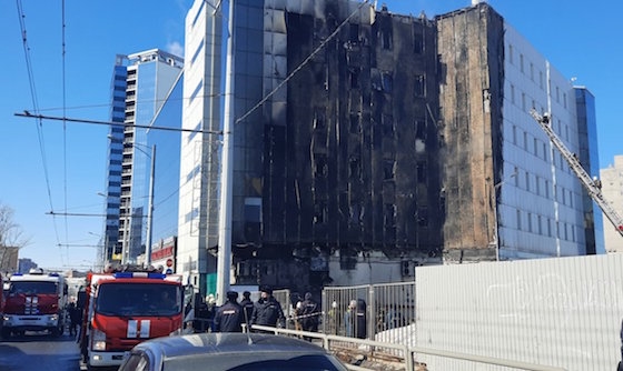 Пожар в ТОЦ "Скала", 12 марта
