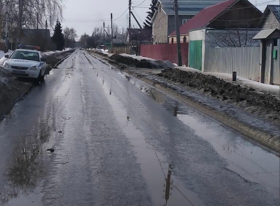 Место наезда на велосипедистку в Тольятти