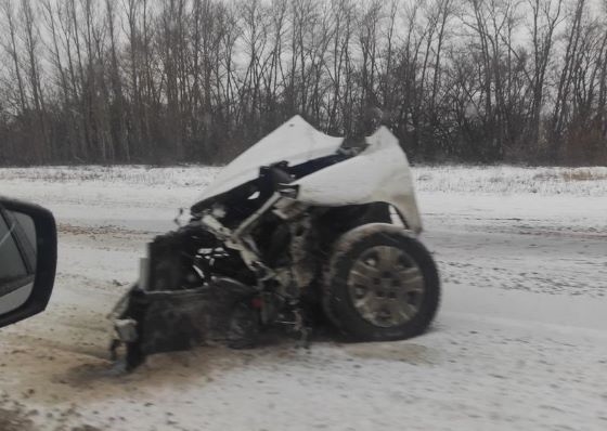 Авария произошла у поворота с трассы М-5 в сторону Октябрьска 