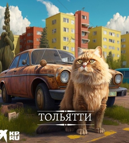Тольятти нейросеть видит в образе рыжего кота 