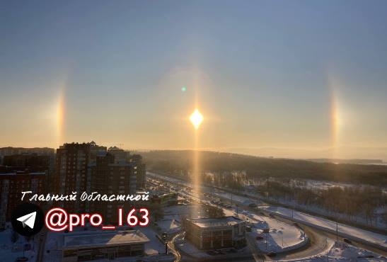 Фото рассвета сделаны в разных районах Тольятти 