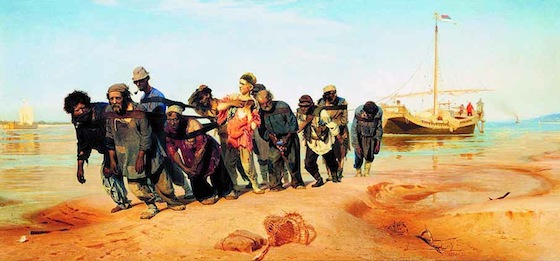 «Бурлаки на Волге» (1870-1873) сделали И. Репина знаменитым