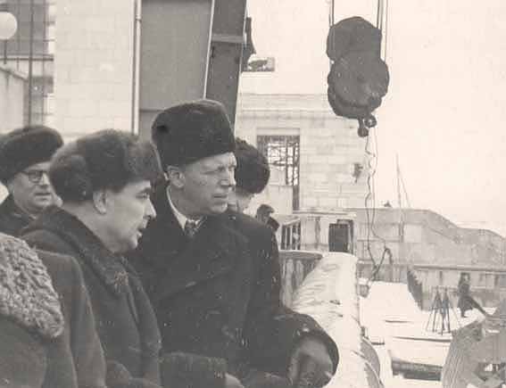 С Л.И. Брежневым, 1957 г.