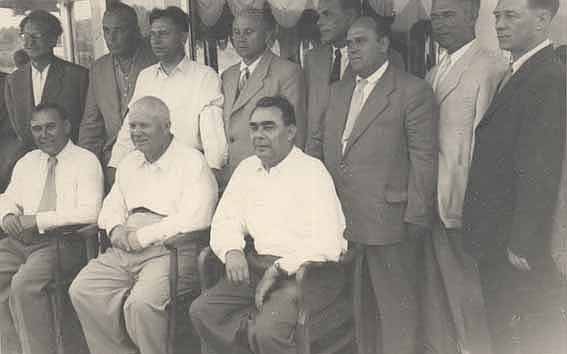 Правительственная делегация: Н. Хрущёв, Л. Брежнев и др.    